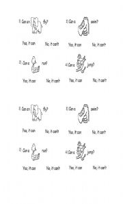 English Worksheet: Can or Cant?