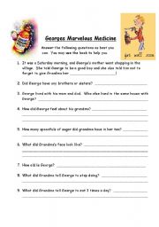 English Worksheet: Georges Marvelous Medicine