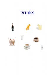 English worksheet: Drinks