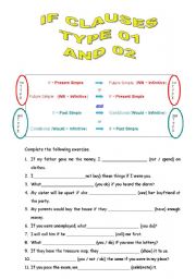 English Worksheet: If clauses - 01; 02