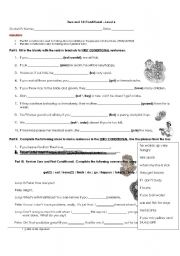 English Worksheet: Zero and First Conditional