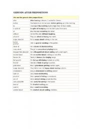 English Worksheet: Gerunds after prepsitions