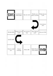 English worksheet: greeting game