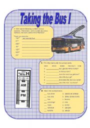 English Worksheet: Bus I (color)
