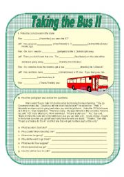 English Worksheet: Bus II (color)