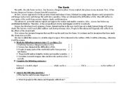 English Worksheet: The earth