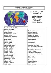 Countries and Nationalities