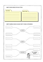 English worksheet: Food Vocabulary