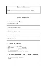 English Worksheet: Do Does 