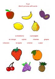 English Worksheet: FRUIT