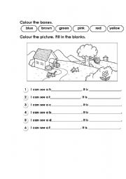 English Worksheet: Colouring