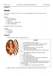 English Worksheet: Writing a biography