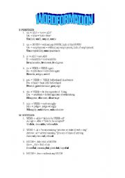 English Worksheet: Wordformation