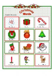 English Worksheet: Christmas vocabulary