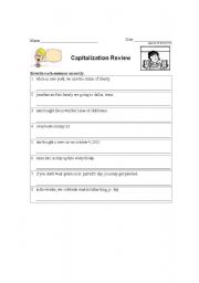 English Worksheet: Capitals
