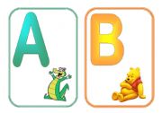 English Worksheet:  A-B alphabet flashcards