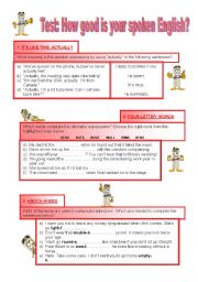 English Worksheet: Test - How good is your English?