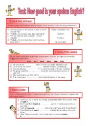 English Worksheet: Test - How good is your English?