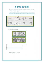 English worksheet: SPORTS 2 pages