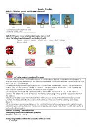 English Worksheet: london wonders