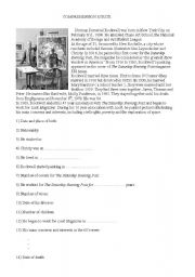 English Worksheet: norman rockwells biography