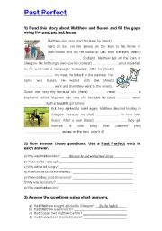 English Worksheet: Past Perfect Activity