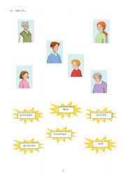 English Worksheet: Family members