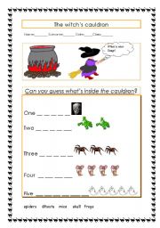 English worksheet: The witchs cauldron