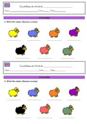 English Worksheet: Colours 2