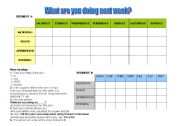 English Worksheet: What are you doing next week ? BATTLESHIPS