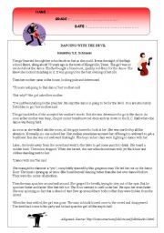 English Worksheet: Dancing with the Devil - Reading comprehension