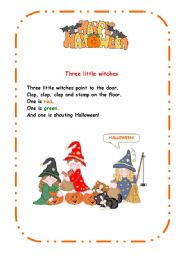 English Worksheet: three little witches