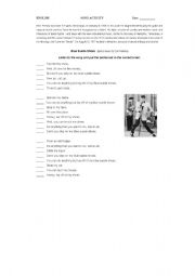 English worksheet: Song Blue Suede Shoes