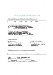 English Worksheet: Dont let the sun go down on me / Elton john