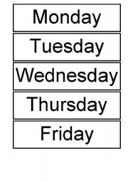 English Worksheet: Days of the week