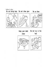 English Worksheet: School rules