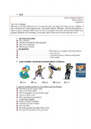 English Worksheet: CAN/ CANT (ability)