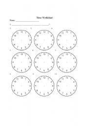 Time Worksheet