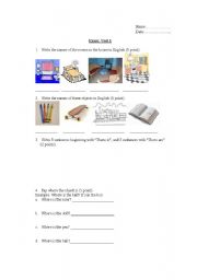 English worksheet: Exam on 