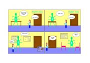 English Worksheet: COMIC: AN ALIEN IN MY CLASS