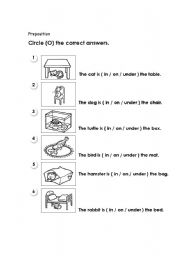 English Worksheet: Preposition 