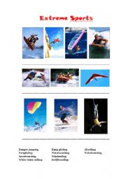 English Worksheet: Extreme Sports 1