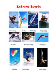 English Worksheet: Extreme Sports1 Solutions