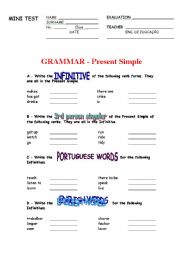 English Worksheet: Present Simple