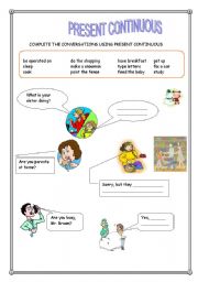 English Worksheet: PRESENT CONTINUOUS