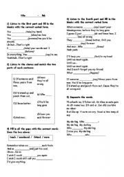 English Worksheet: SONG (Simple Past)  Who Knew - Pink  