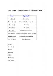 English worksheet: Verb To be 