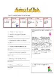 English Worksheet: Barbaras Last Week