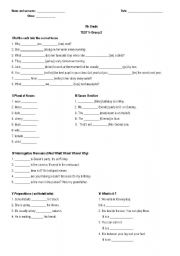 English Worksheet: 7th Grade - Test 1(Group 2)