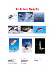 English Worksheet: Extreme Sports 2